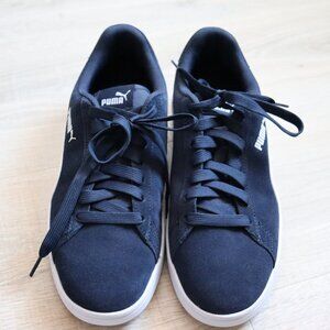 Men's Navy/White Puma Sneakers, Size 9.5 - NEW